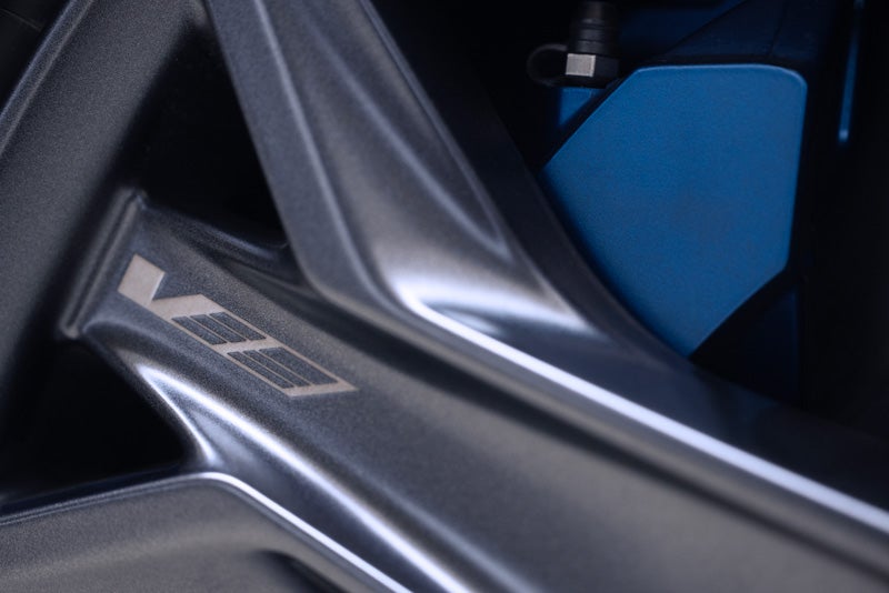 Close-up of the 2026 OPTIQ-V Brembo Performance Front Brakes | Coughlin Cadillac Marysville in Marysville OH